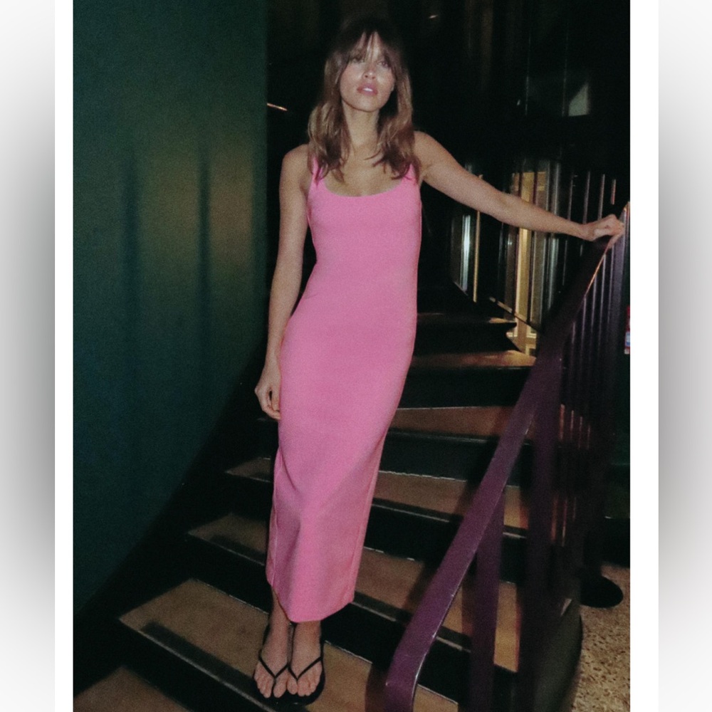 Zara Pink Midi/Maxi Dress